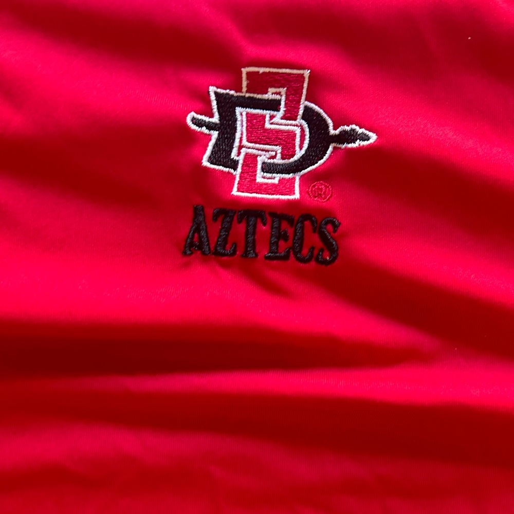 SDSU sport polo red and black Aztecs